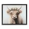 Stupell Industries Shaggy Cattle Floral Crown Floating Frame, design by Shawna Stewart